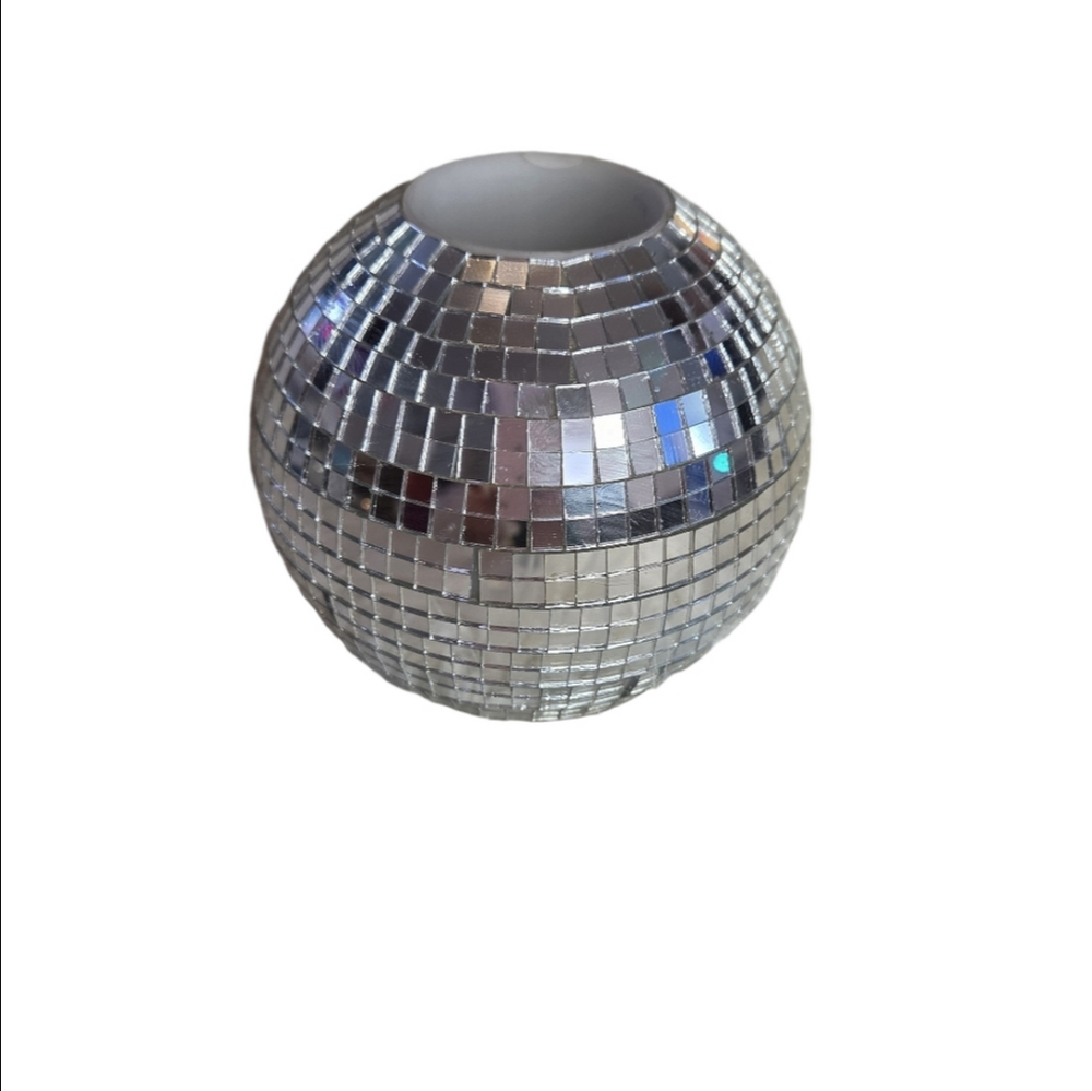 Afoxsos Disco Ball Pencil Holder Silver Mirror Makeup Brush Organizer